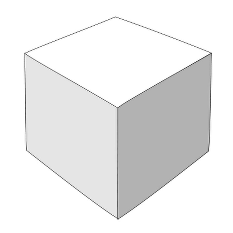 Куб скопировать. Куб сбоку. Объемные фигурки белый куб. Куб рисунок. Куб для срисовки.