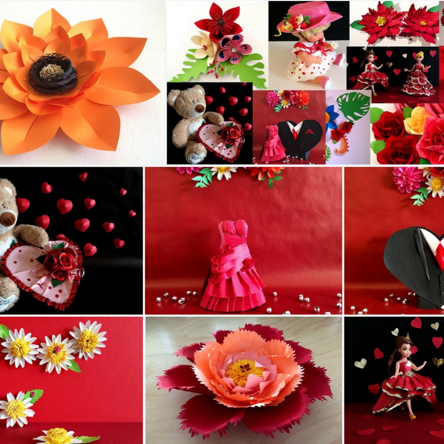 Making rose leaves from paper DIY : Paper craft : Fleurs en papier 