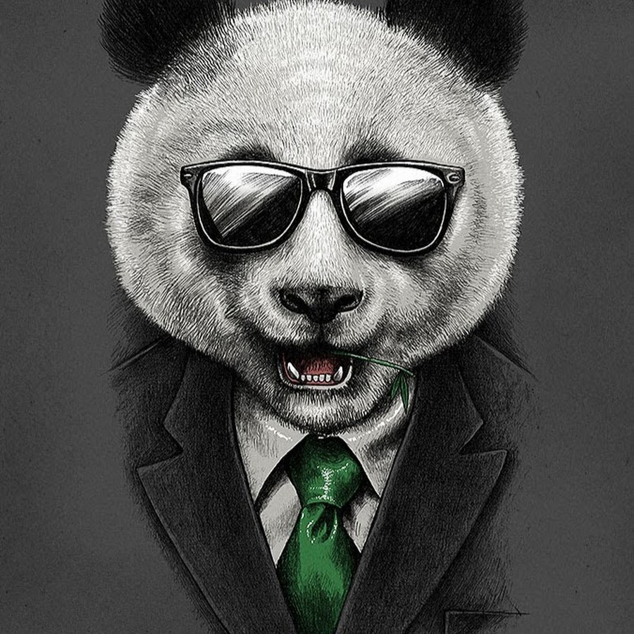Аватарка. Крутые аватары. Крутая Панда в очках. Панда в костюме арт.