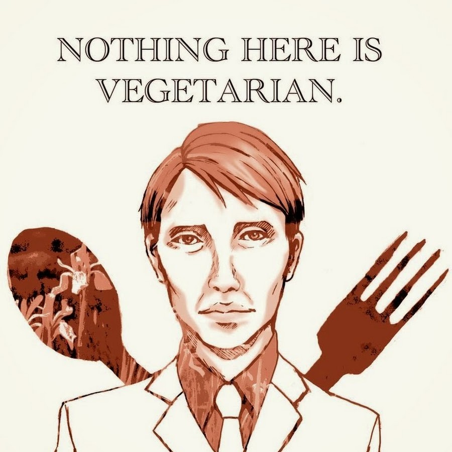 Nothing here is Vegetarian. Доктор Лектер арт карандашом. Nothing here is Vegetarian перевод.