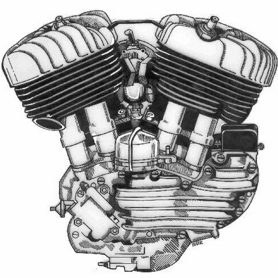 Двигатель мотоцикла рисунок