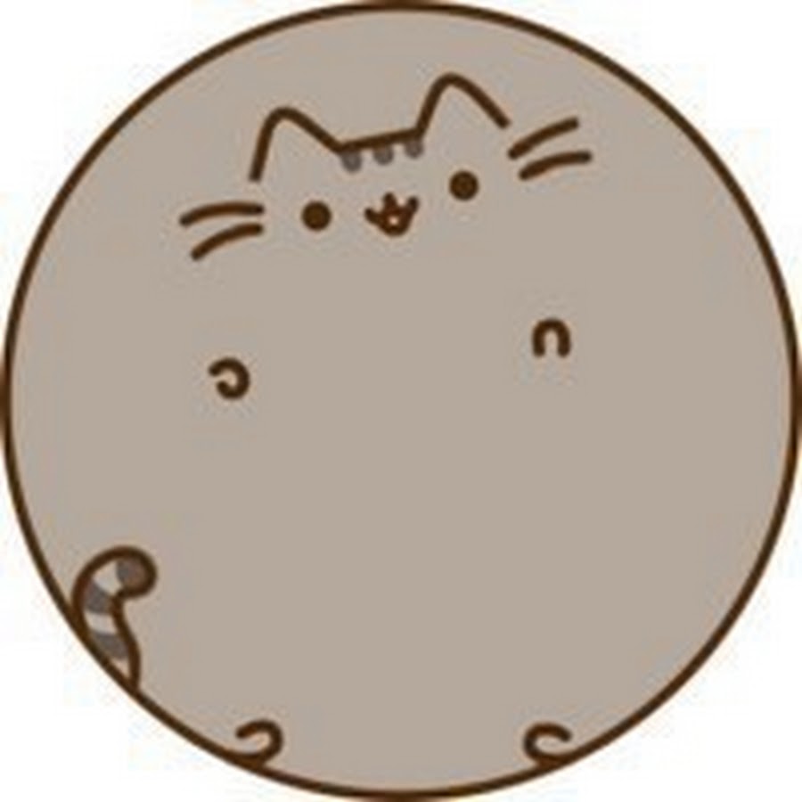 Круглый нарисованный кот