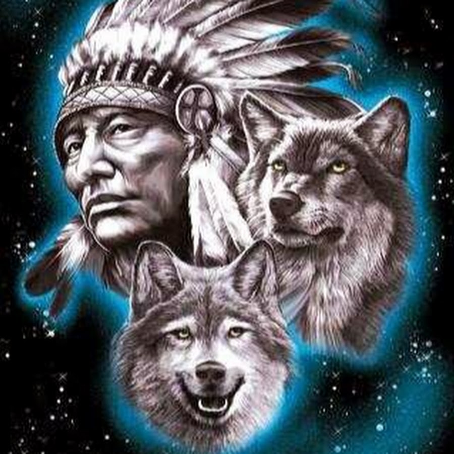 Тотем волк у индейцев
