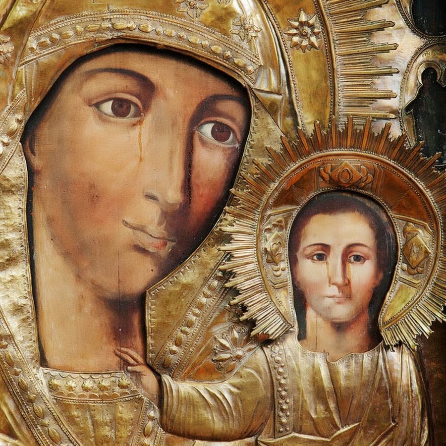 Икона Казанской Божьей матери мироточит