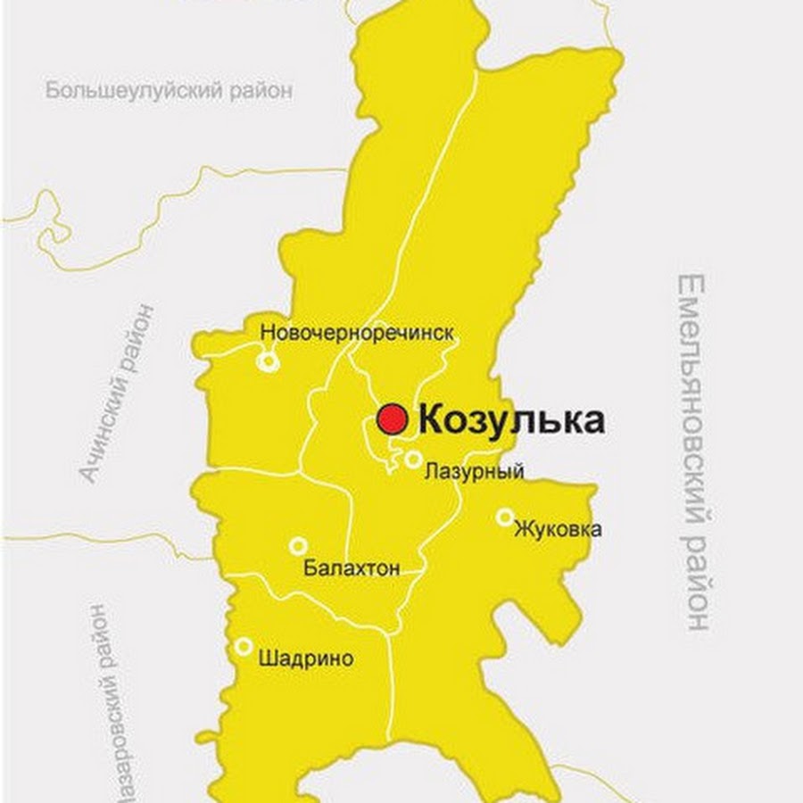 Козулька красноярск карта