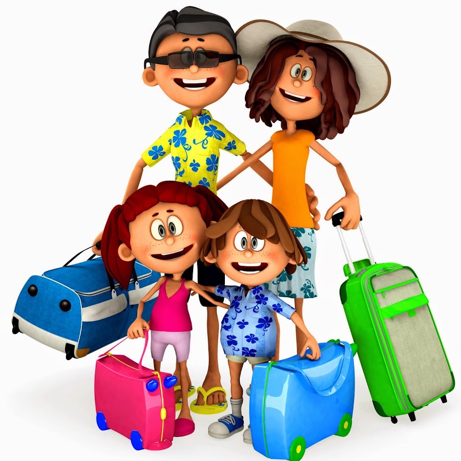 Семья с чемоданами