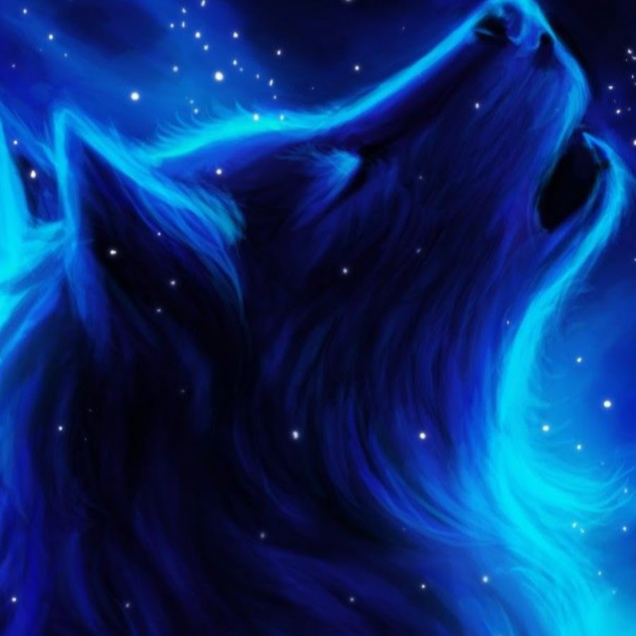 Голубой волк арт