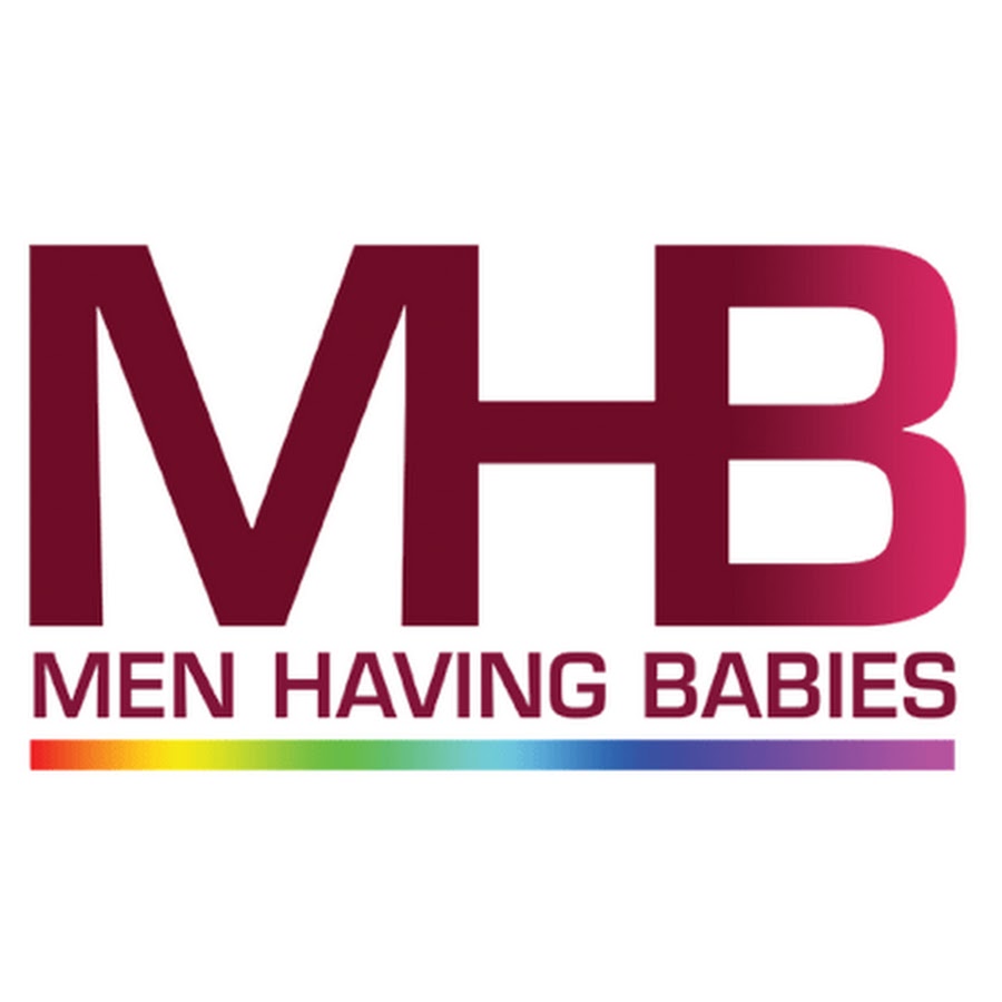 Man having babies. MHB logo.