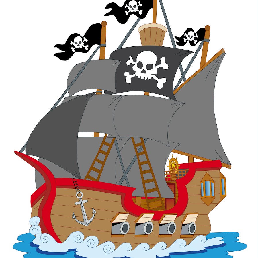 Пиратский корабль иллюстрация