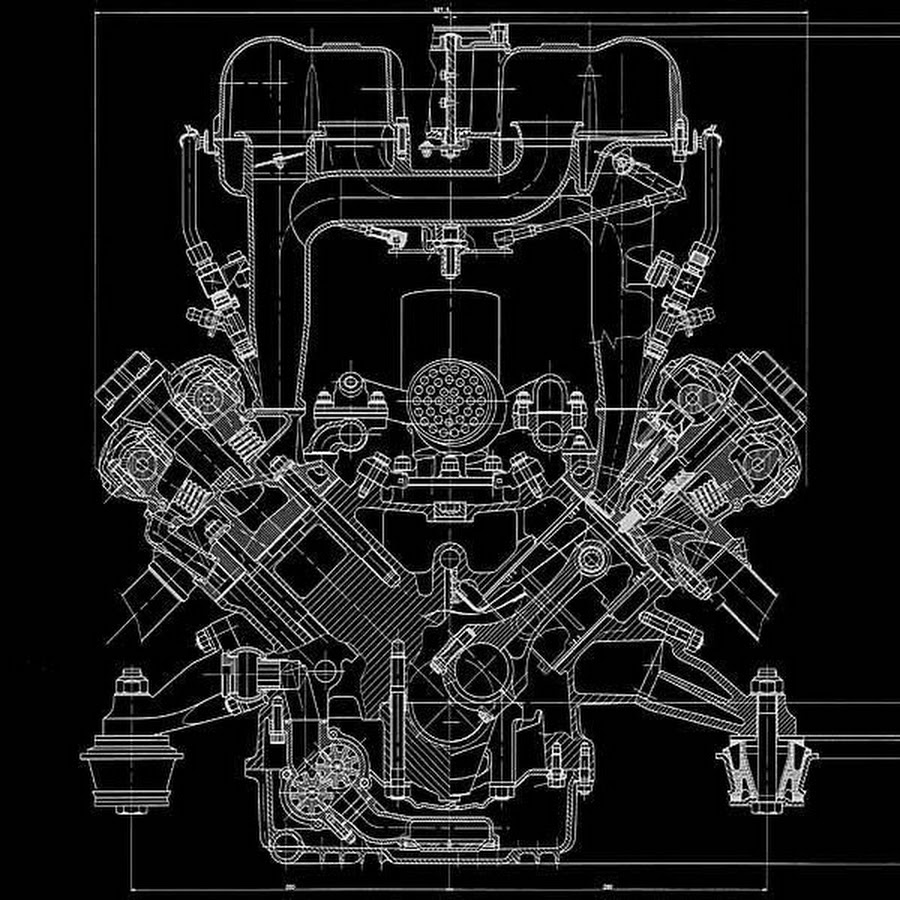 Черные чертежи. Двигатели v10 чертеж. Чертеж v8. Двигатель v8 чертеж. Мотор Феррари v-8 чертеж.