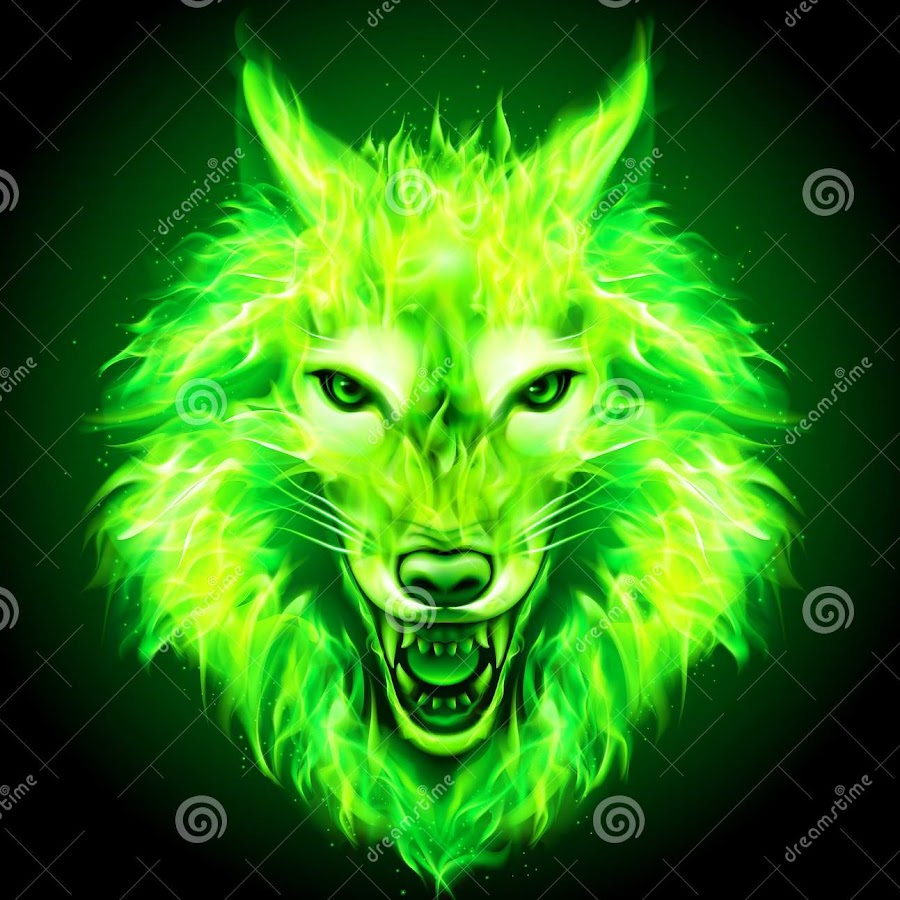 Зеленый Огненный волк