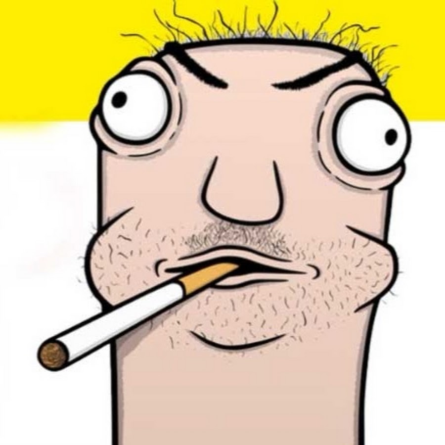 Нарисованный курящий человек