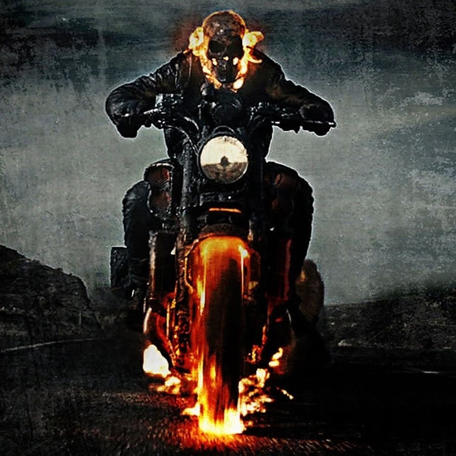 Мотоциклист в огне