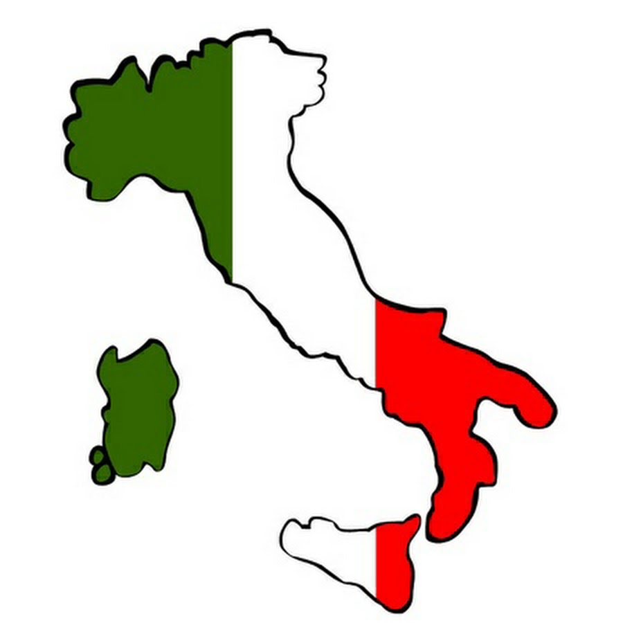 Карта Италии на прозрачном фоне
