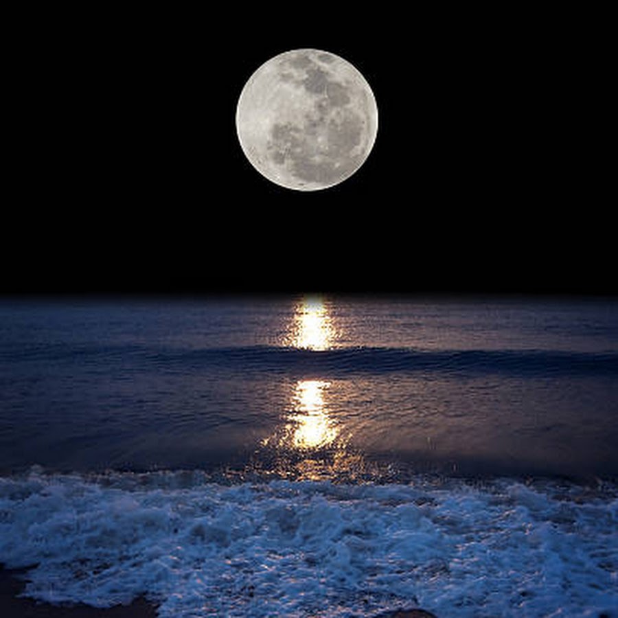Луна на берегу моря