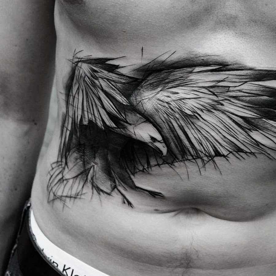 Татуировки на боку мужские эскизы