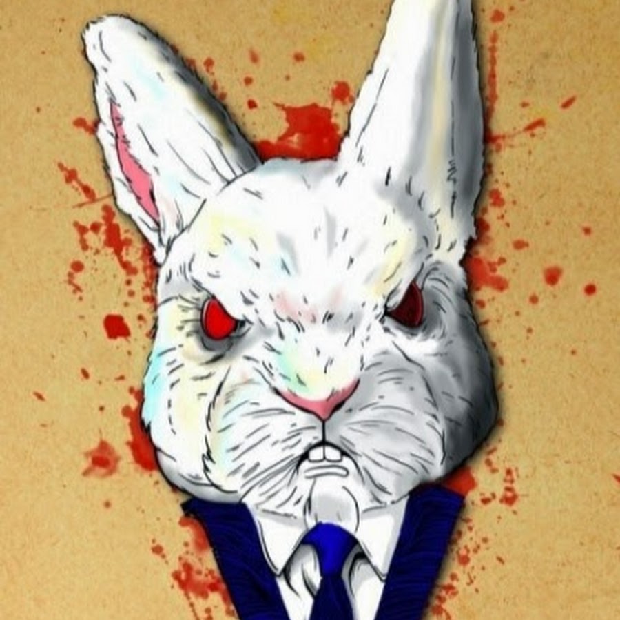 Кролик с рогами арт