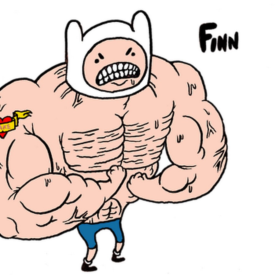 Buff man cartoon