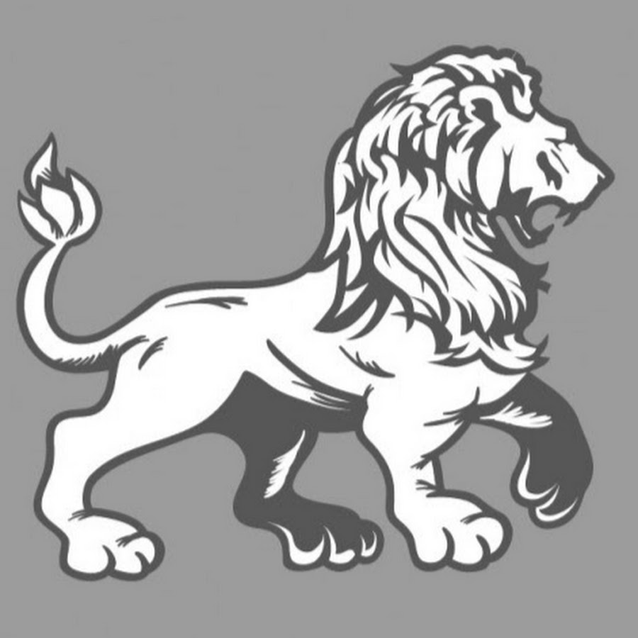 Изображение Льва для гравировки