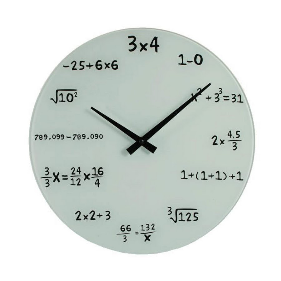 Математические часы настенные