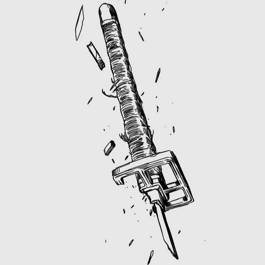 Самурайский меч тату эскиз