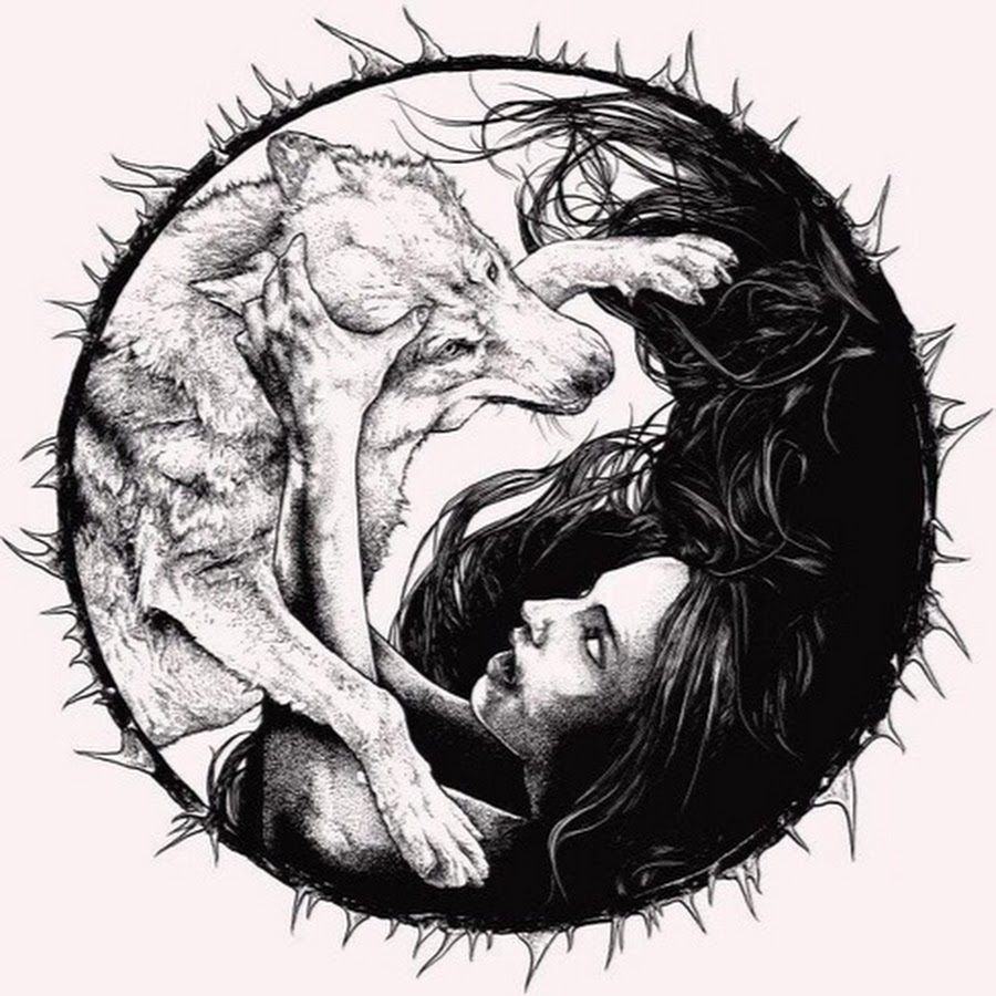 Луна и оборотень комикс. Волк обнимает девушку. Девушка оборотень. Инь Янь волки тату. Волк защищает девушку.