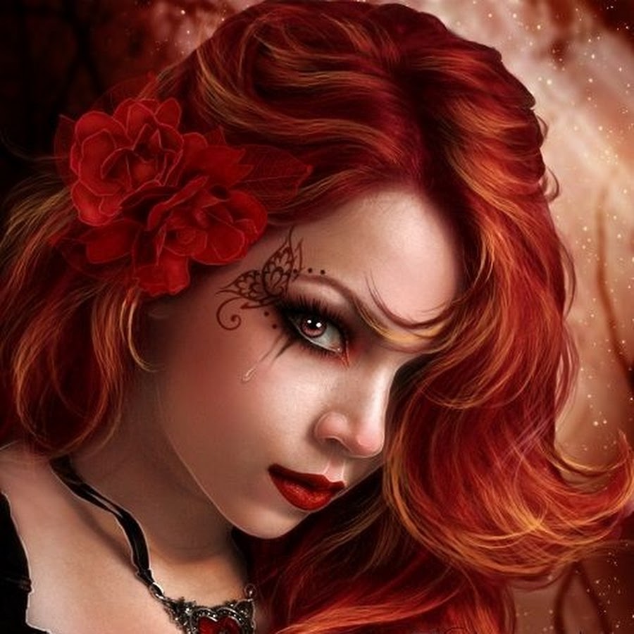 Magic lana. Рыжий вампир. Женщина вамп рыжая. Вампир и рыжеволосая девушка. Девушка вампир с рыжими волосами.