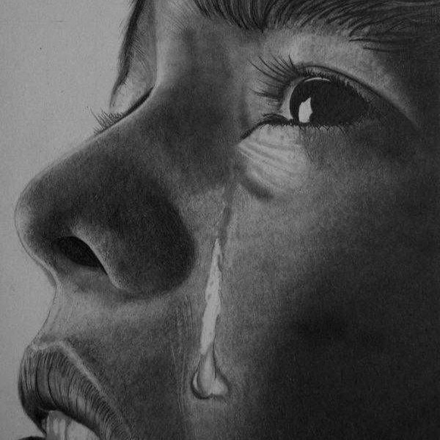 Композиция плачу. Реалистичные рисунки карандашом. Плачущее лицо. Рисунки углем. Заплаканное нарисованное лицо.