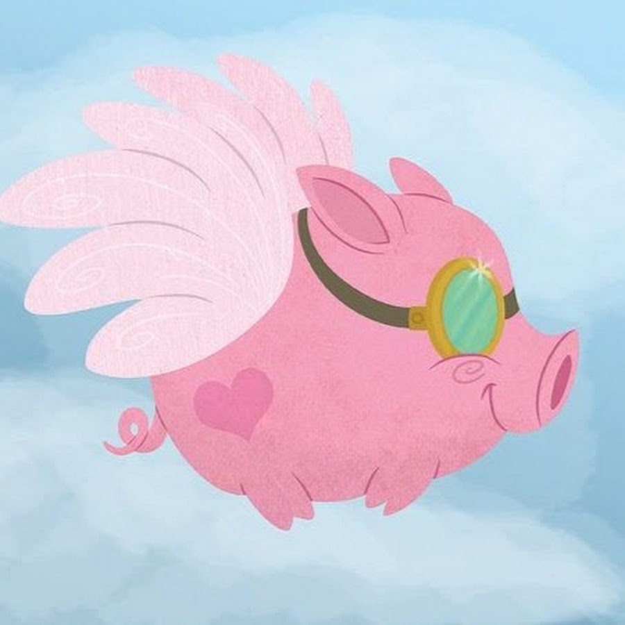 Летающая свинка. Летающие свинки. Летающая хрюшка. Свинка с крыльями. Летающий поросёнок.