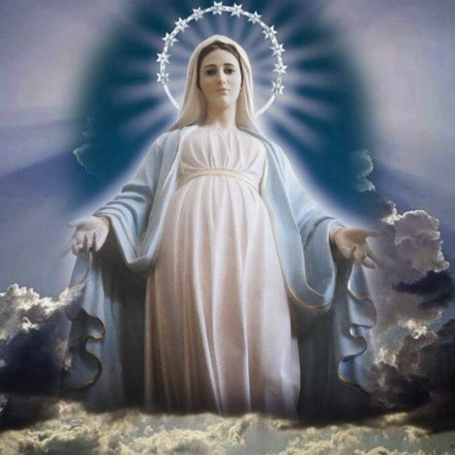 Про богородицу. Дева Мария с нимбом. Святая Мария мать Бога. Божья Матерь в небе. Изображения Пресвятой Девы Марии.
