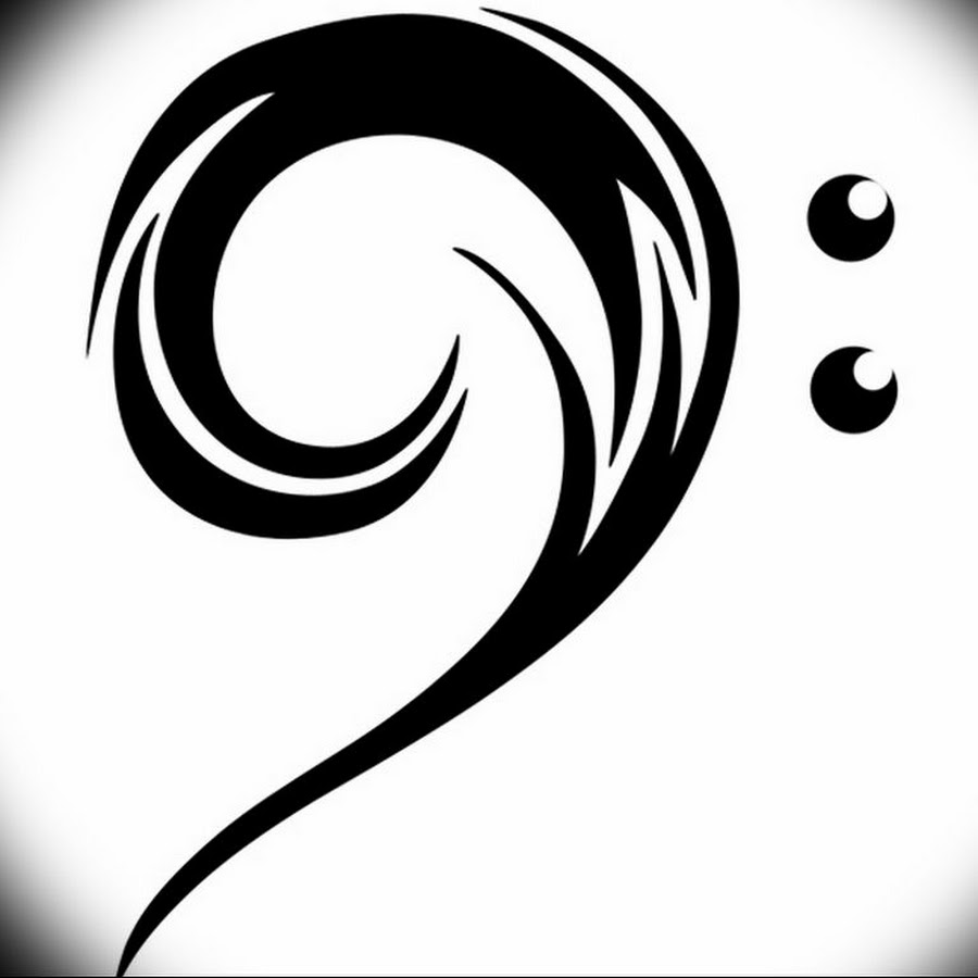 Bass clef tattoo designs