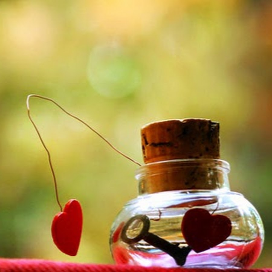 Late love. Key of Heart in Bottle.