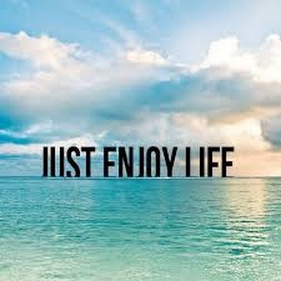 Just enjoy Life. Ocean Life text. Just enjoy.