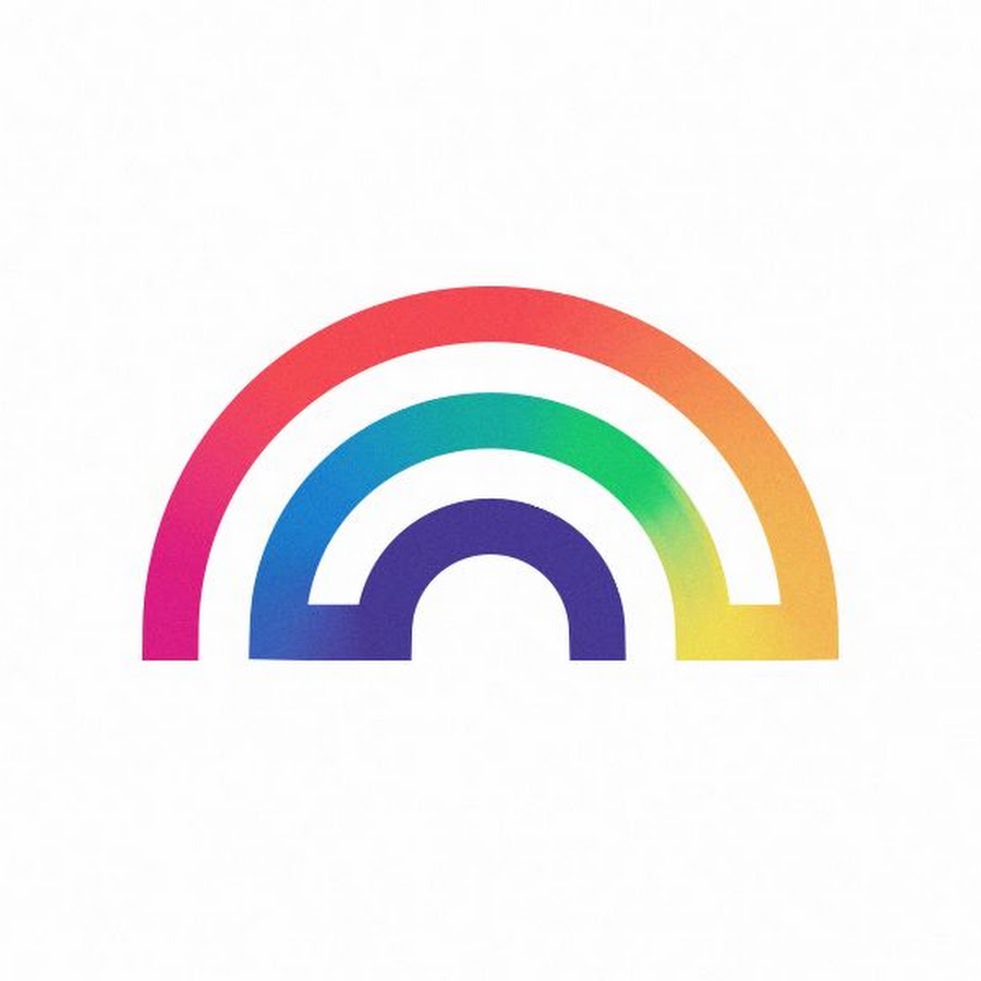 Rainbow logo. Логотип Радуга.