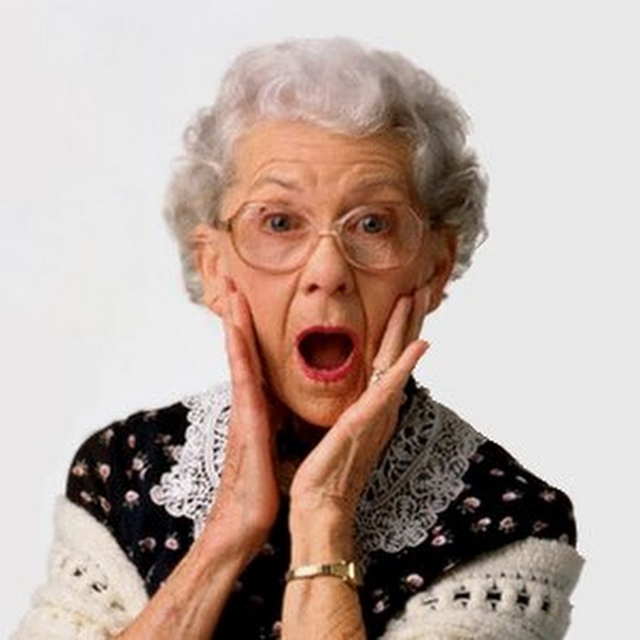 Shocked old lady meme