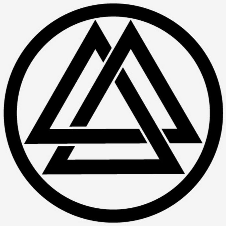 Три круга что означает. Скандинавский символ Валькнут. Три треугольника символ Валькнут. Символ треугольник в круге. Три треугольника в круге.