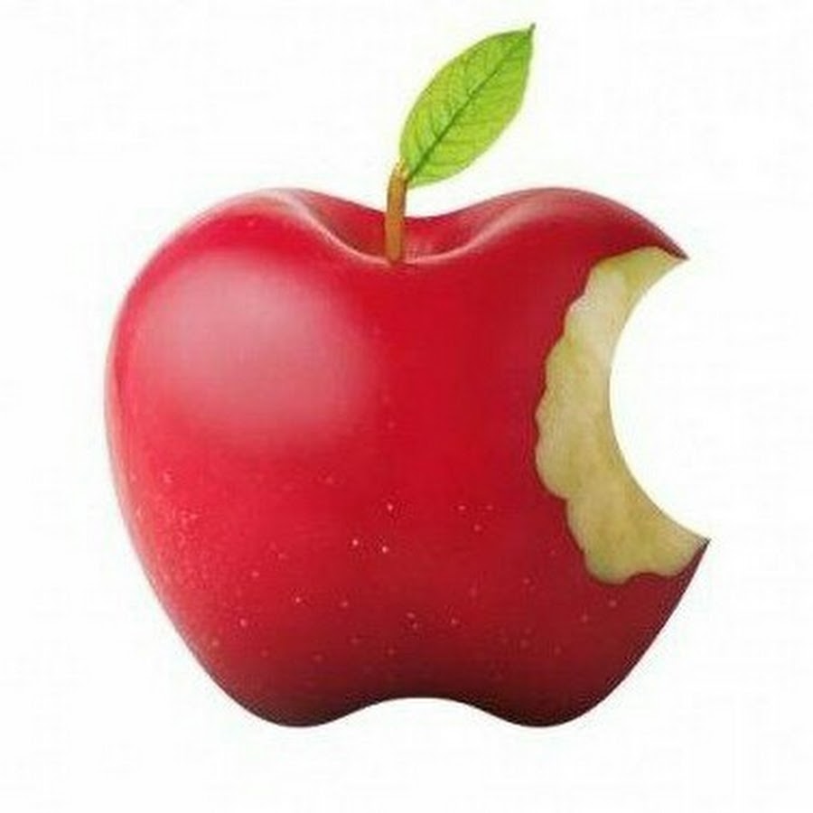 Откусанное яблоко apple рисунок