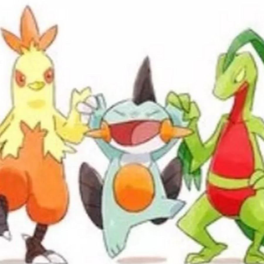 Три покемона. Покемоны 3 поколения. Pokemon Starters.