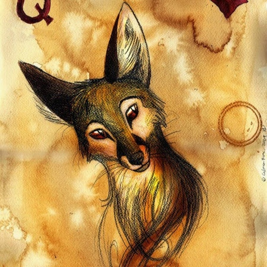 Лис карты. Culpeo Fox. Нарисовать карту лисы.