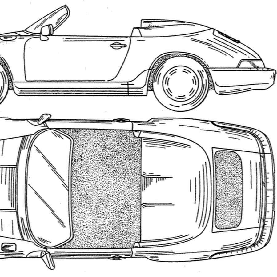 Схема машины. Porsche 911 Turbo 964 чертеж. Porsche 911 чертеж. Porsche 911 Singer чертежи. Porsche 911 Blueprint.