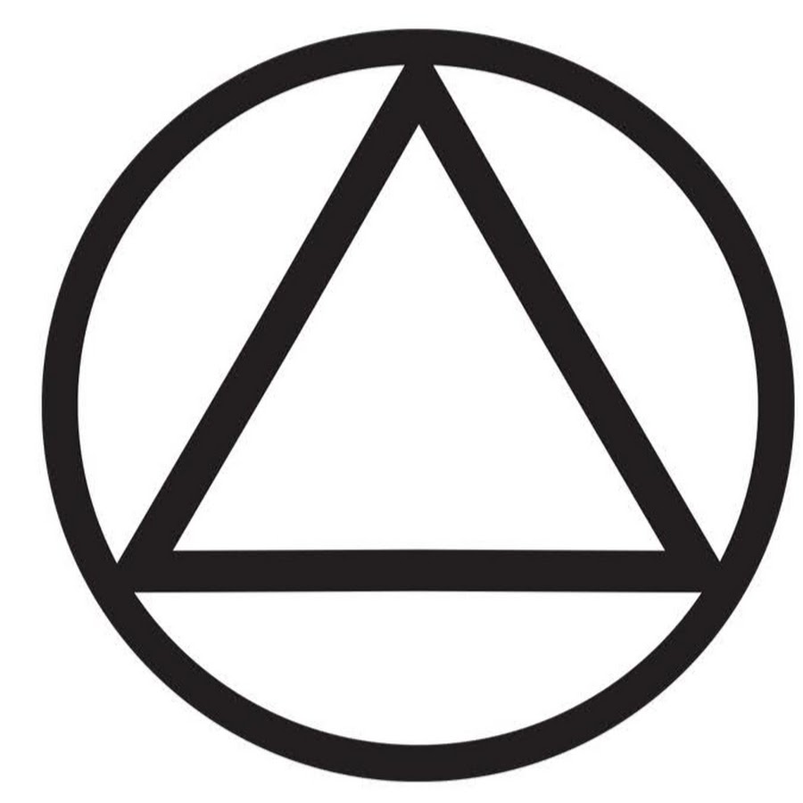 Знак треугольник внутри круг