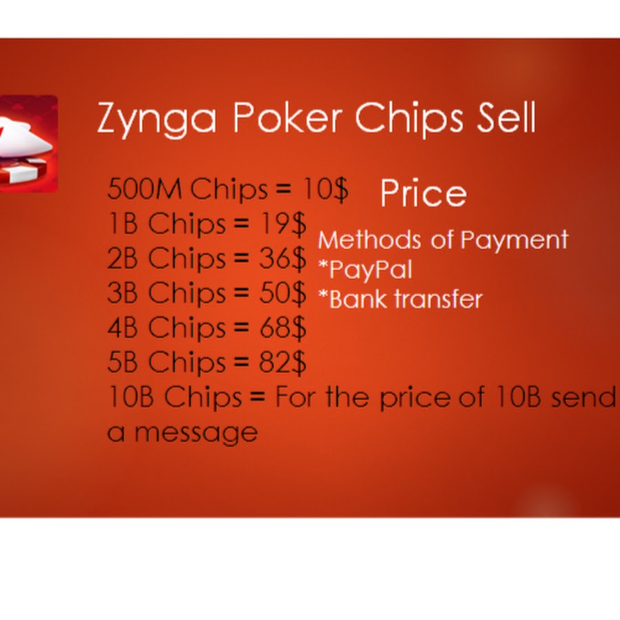 Økonomisk Playful Gøre klart Zynga Poker Chips Sell ! - YouTube