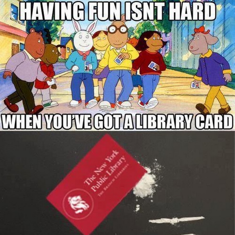 When you are in a library you. Library Card.