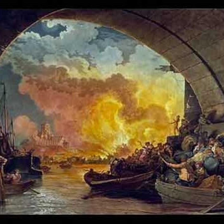 The great fire was in. 1666 Лондон Великий Лондонский пожар. Великий пожар в Лондоне в 1666. Юбер Робер (Hubert Robert, 1733-1808). Пожар в Лондоне 1666.