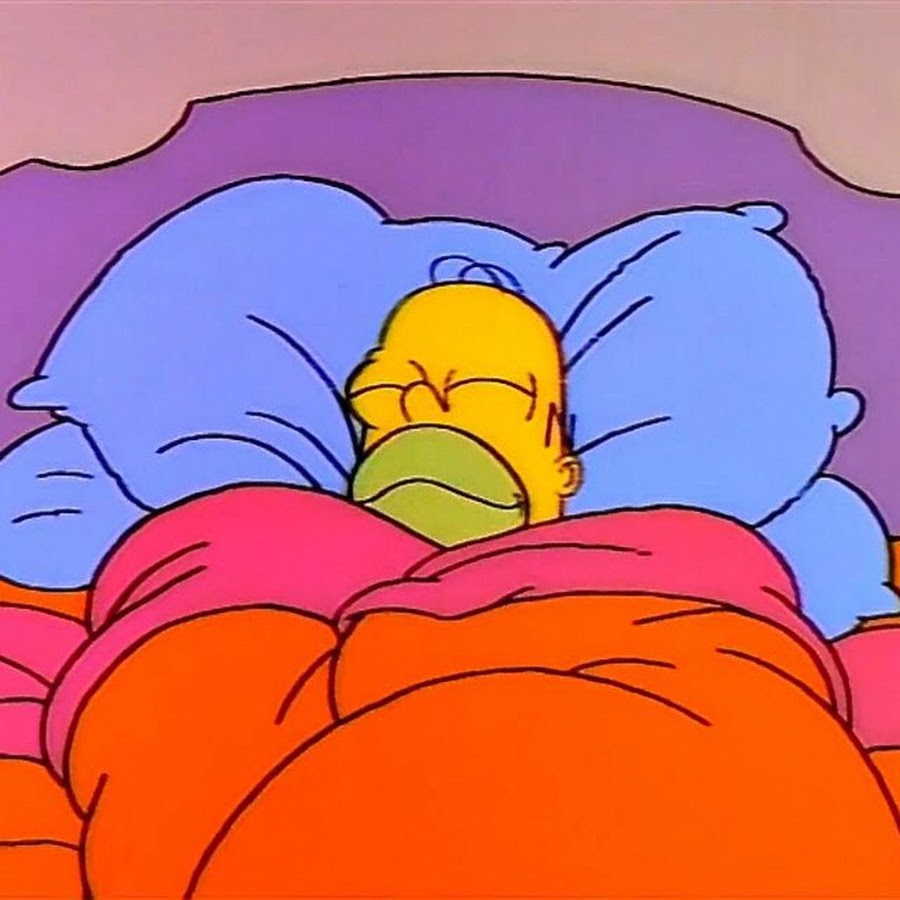 Homer simpson bed meme