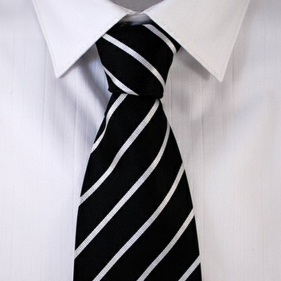 Мужской черный галстук