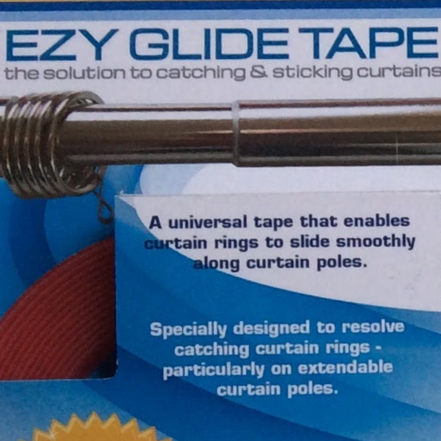 Ezyglide Tape - fixes catching and sticking rings on metal curtain poles 