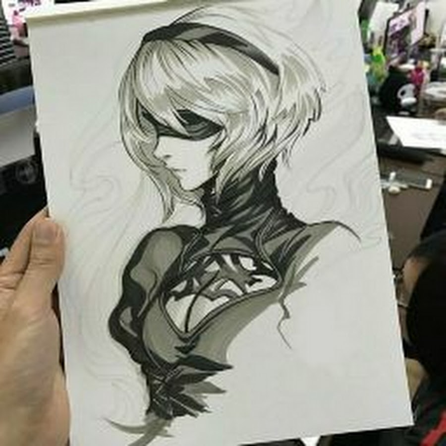 Арт б. 2b NIER Automata скетч. Раскраска 2b NIER Automata. Красивые арты карандашом с особенным стилем. 2b карандаш.