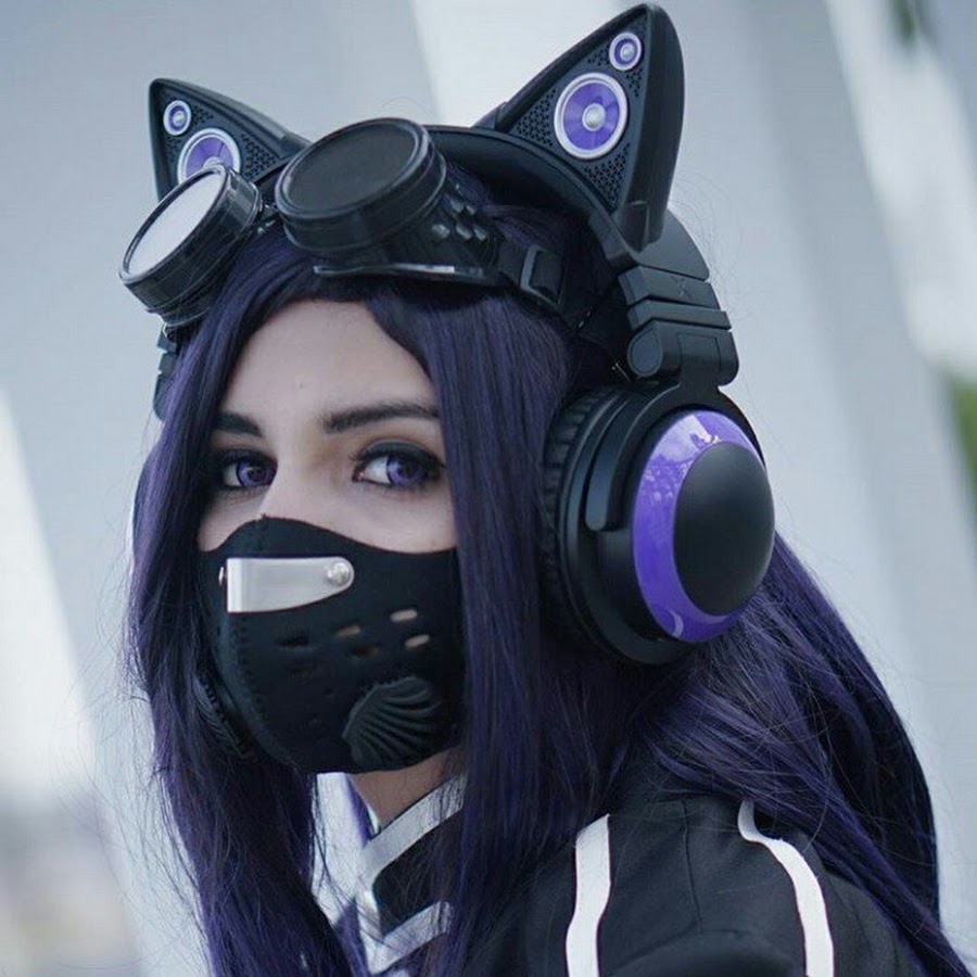 Black black cat ear. Киберготы. Cybergoth 2020. Противогаз для косплея. Киберготы синий.