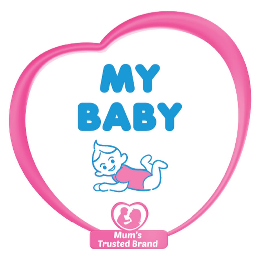 My baby loves me. My Baby Care. O mybaby. Logo Lady and Baby.